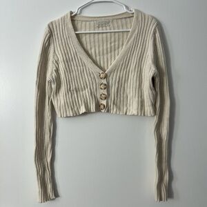 Urban Outfitters Cream Ribbed Sweater